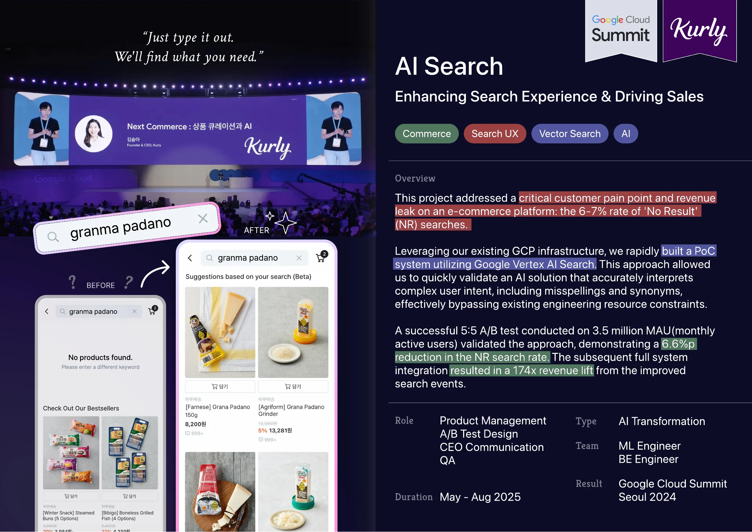 AI Search: Recovering Lost Revenue, case study page 1 of 4
